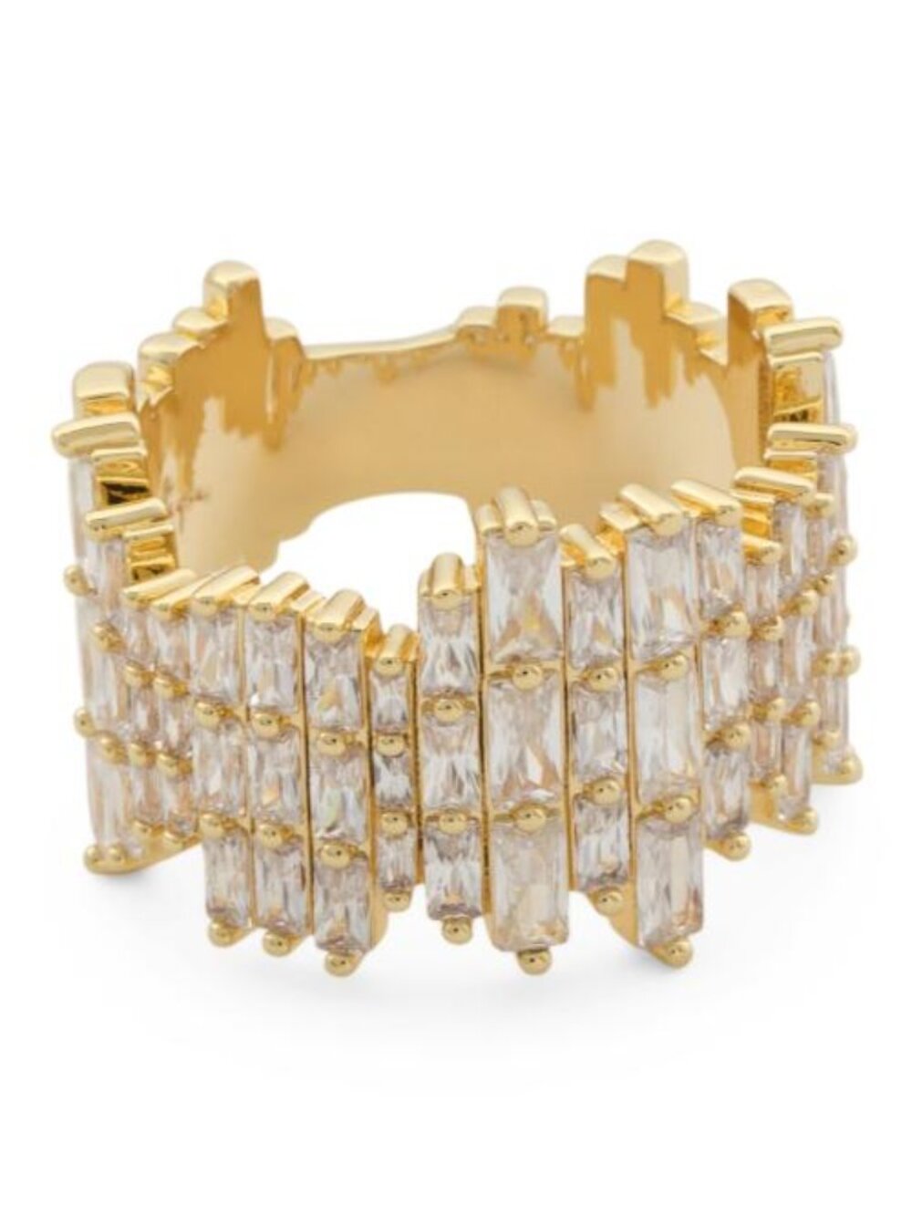 NEO 14kt Gold Plated Cubic Zirconia Burst Ring